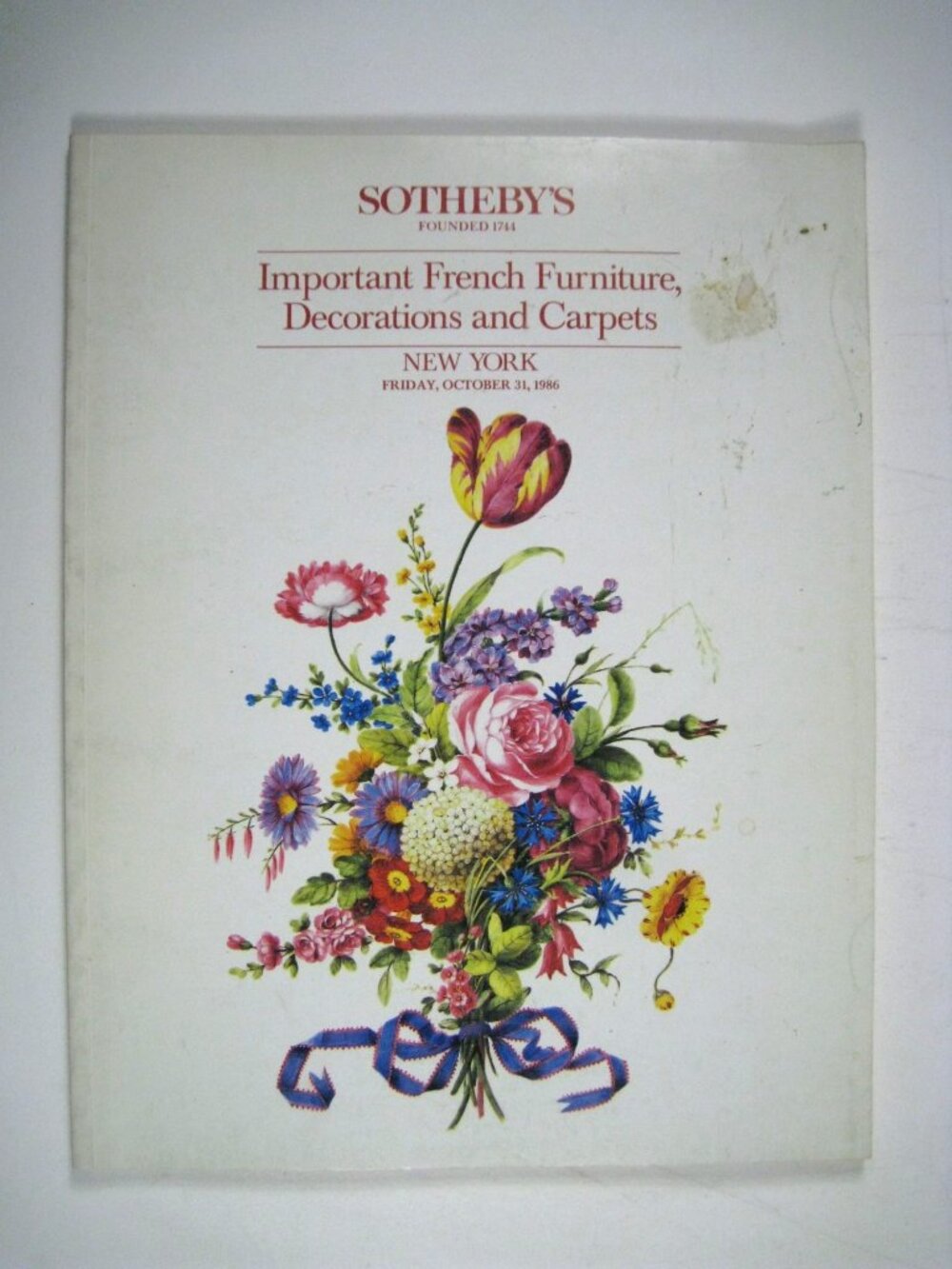 Sothebys Catalog Important French Furniture Decor and Carpets 1986 FAIR
